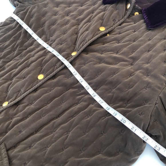 Vintage Hermés quilted Barn Jacket L chocolate and royal purple - Picture 4 of 7